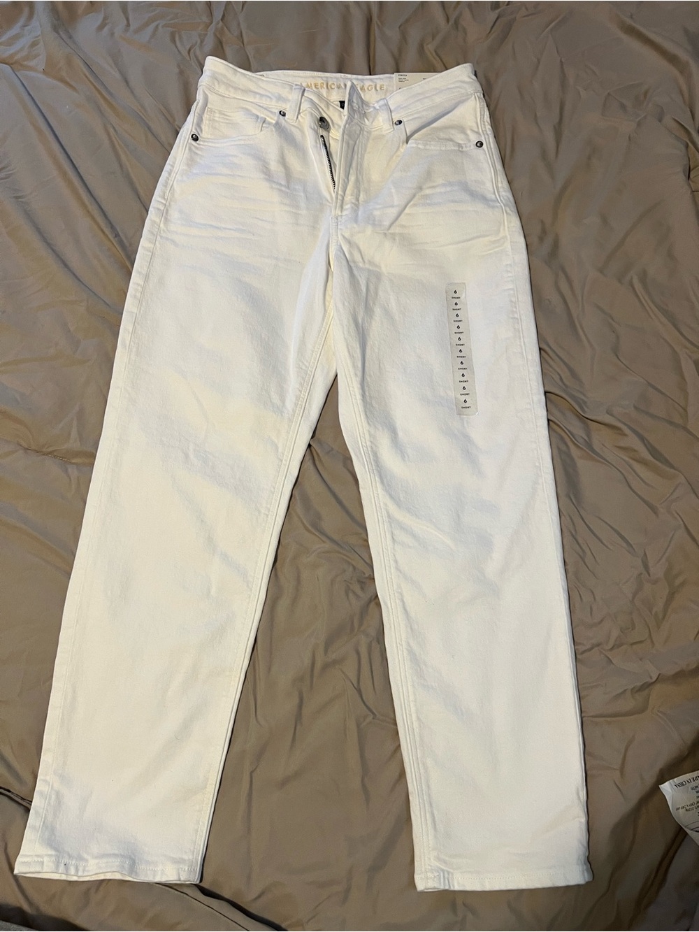 White High-Rise Mom Jean